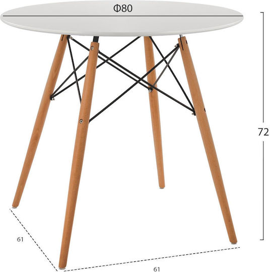 Τραπέζι Κουζίνας Twist με 2 Καρέκλες 80x80εκ.