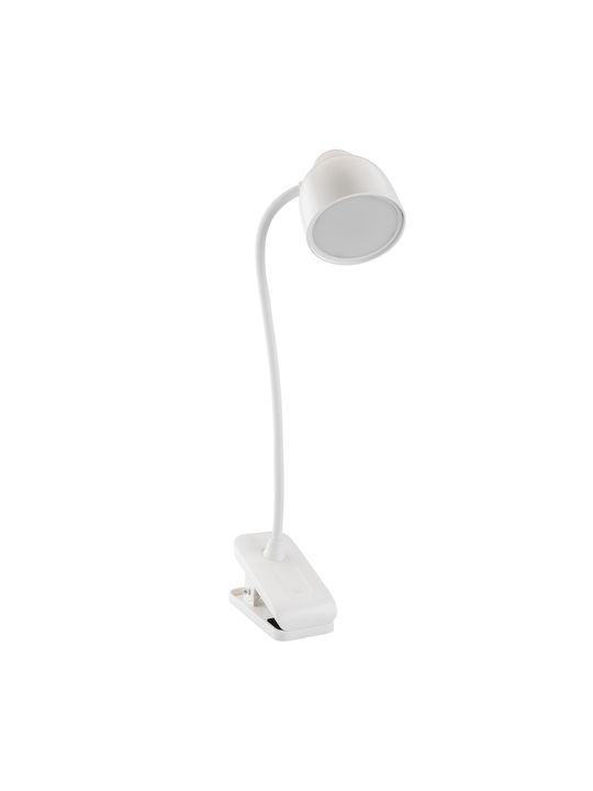 Επιτραπέζιο Φωτιστικό Tesa 2 5w Cct Led Τραπέζια Σχεδίασης Σχολείου Λευκό Lumiled