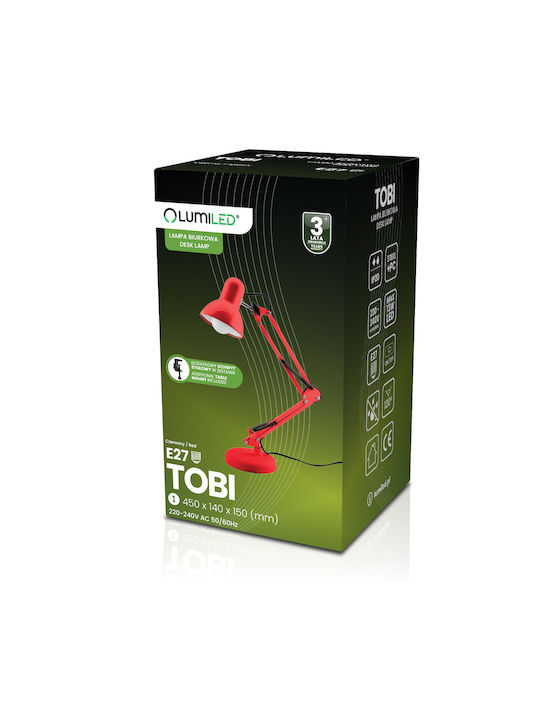 Επιτραπέζιο Φωτιστικό Tobi E27 Κόκκινο Φωτισμό + Βάση Στήριξης Επιτραπέζιο Φωτιστικό Tobi E27 Κόκκινο Φωτισμό + Βάση Στήριξης
