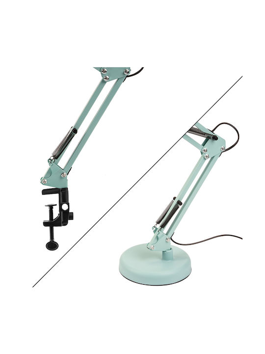 E27 Tobi Pastel Blue Office Lamp + Table Lamp Base