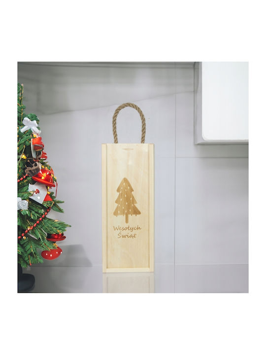 Bimberek Christmas Wooden Bottle 10.5x8cm 500ml With Personalization Bimberek Christmas Wooden Bottle 10.5x8cm 500ml With Personalization