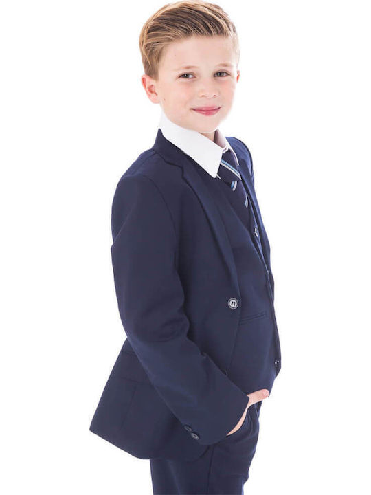 Kids Summer Suit 5 Pieces Blue-Black Dominic