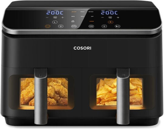 Cosori Dual Basket 8.5 Chef Edition Air Fryer με Διπλό Αποσπώμενο Κάδο 8.5lt Μαύρο