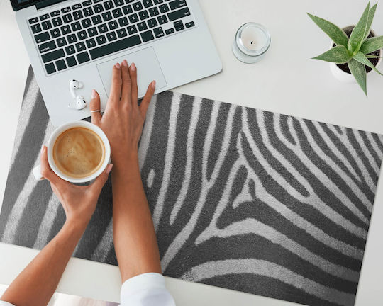 Modern Desk Pad Authentic Zebra Stripes 90x45 Cm