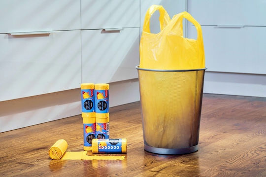 Paclan Aromatische Müllsäcke Verstärkt Kapazität 35lt 74x53cm 20Stück Gelbe