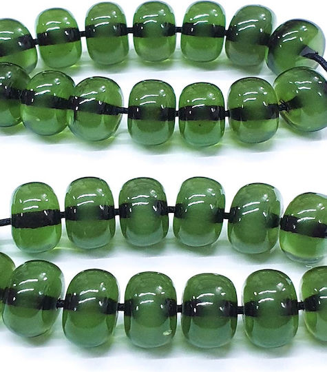 Roloi Komboloi Worry Beads with 29 Beads Made of Resin Length 26cm Green