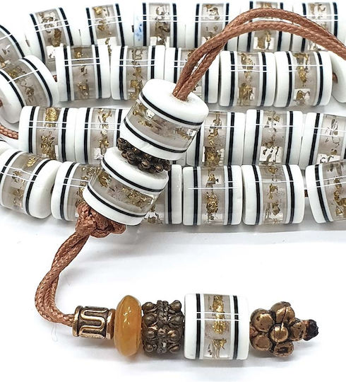 Roloi Komboloi Worry Beads with 29 Beads Made of Resin Length 30cm Multicolour