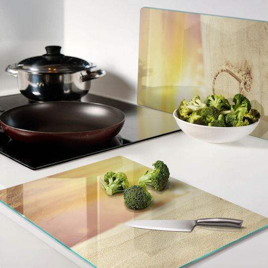 Tulup Schneidebretter Set Glas Gelb 52x40cm 2 Stück