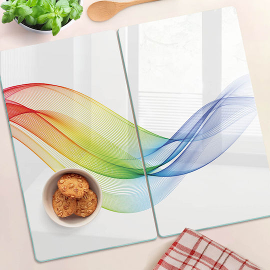Tulup Σετ Επιφάνεια Κοπής Γυάλινη Πράσινη 52x30cm 2τμχ