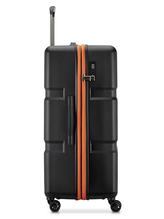 Securitech by Delsey Μεγάλη Βαλίτσα Ταξιδίου Σκληρή Black Ύψους 81εκ.