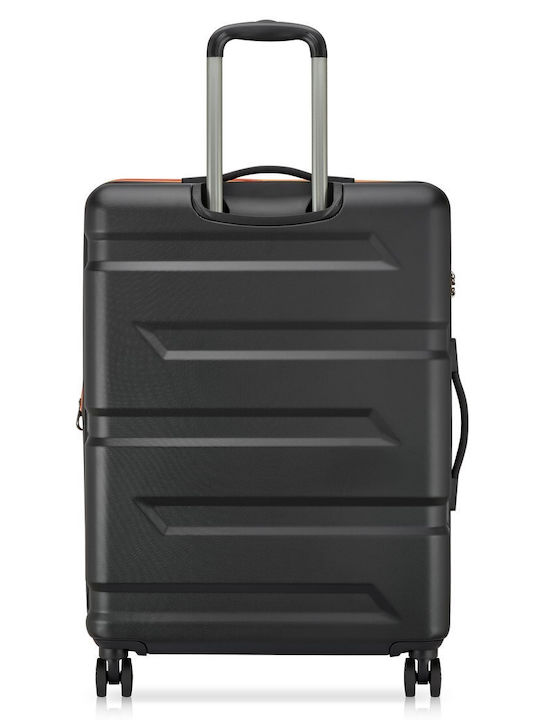 Securitech by Delsey Medium Hard Travel Suitcase Black Height 69cm