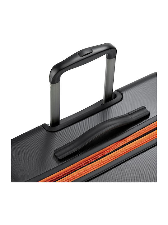 Securitech by Delsey Medium Hard Travel Suitcase Black Height 69cm