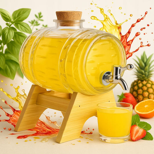 Bimberek Getränkespender Glas mit Zapfhahn 1,5l