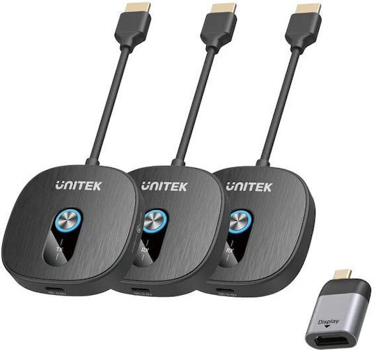 Unitek Wireless Hdml Transmitter Receiver Kit 1×2 1080p Up To 50m V1711a