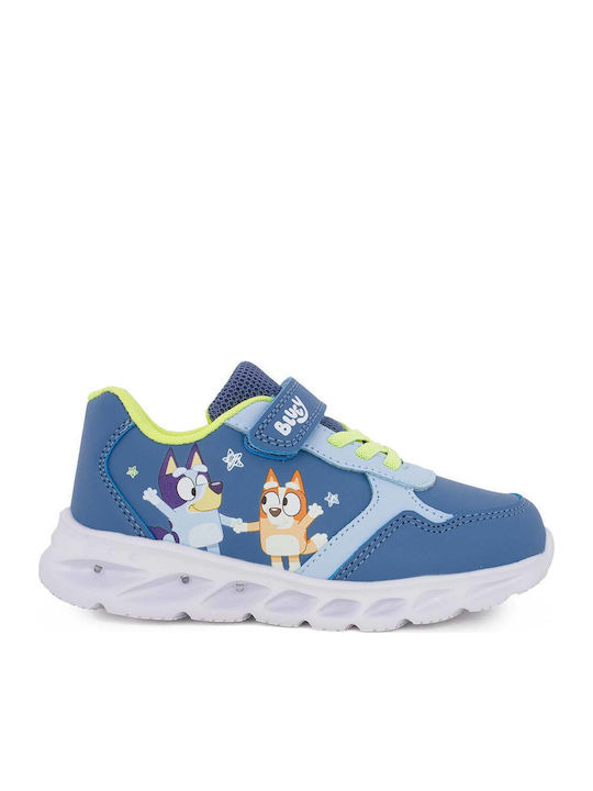 Kids Sneakers with Hook & Loop Closure & Lights Blue