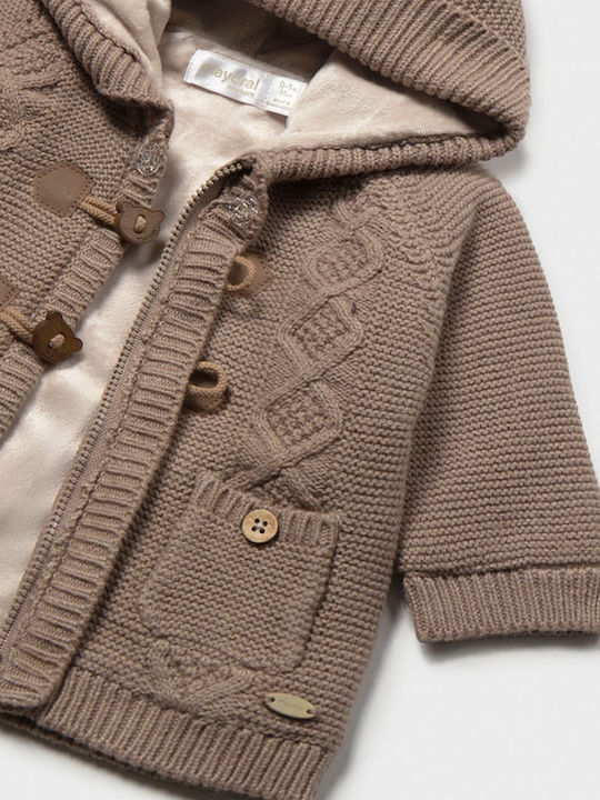 Kinder-Strickjacke Braun