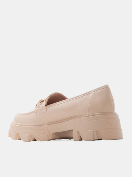 Women's Moccasins In Beige Colour