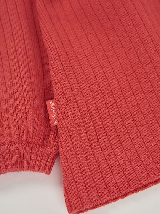 Mädchenkleid Langärmelig Gestrickt Erdbeere