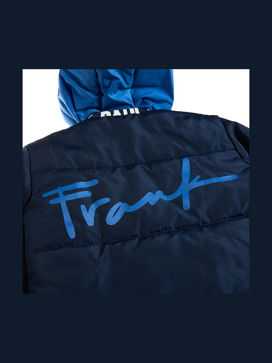 Waterproof Kids Casual Jacket Short with Hood Navy Blue