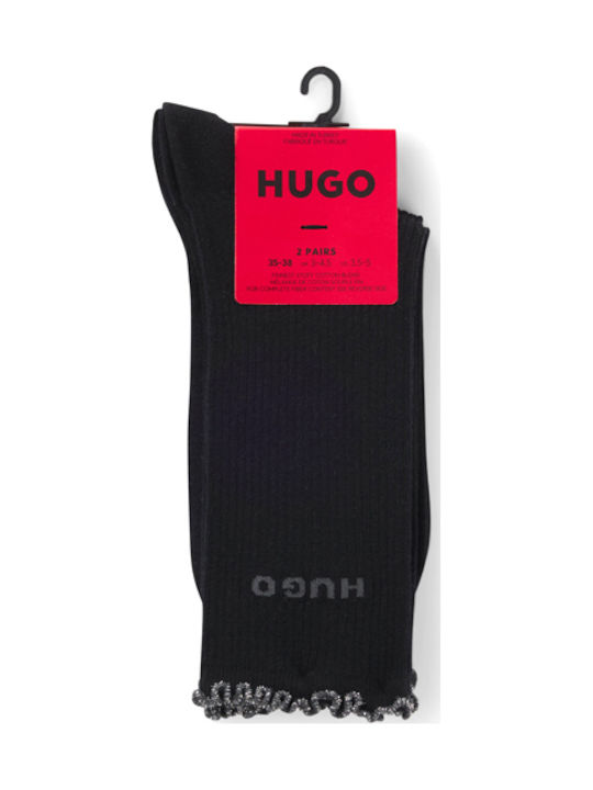 Hugo Lettuce Women Socks Black 2Pack
