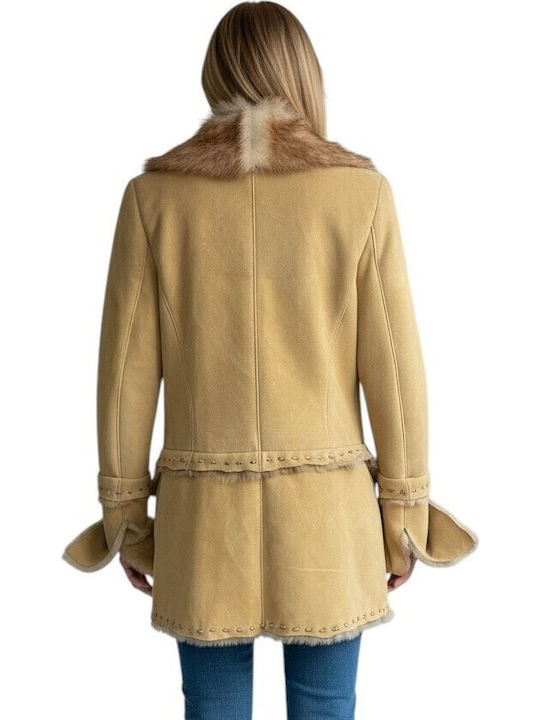 Mouton Damen Jacken für Winter Caramel