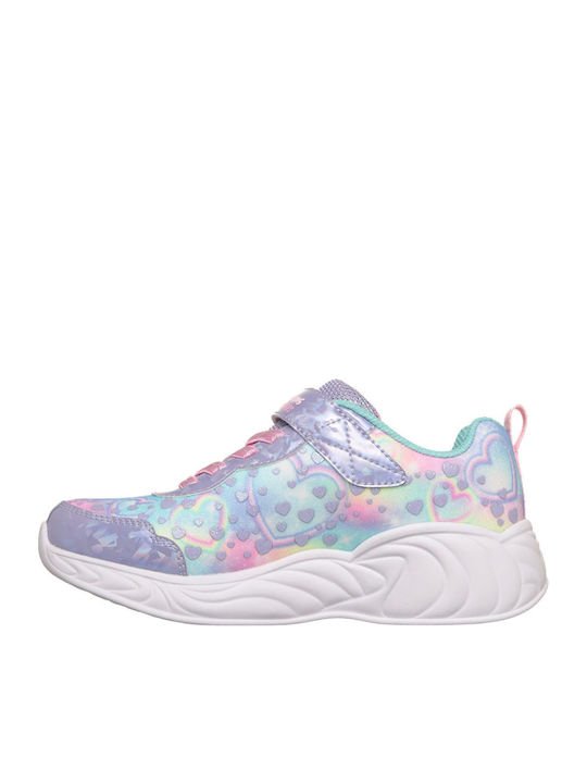 Cosmic Glow Kinder Sneaker mit Lichtern Silber