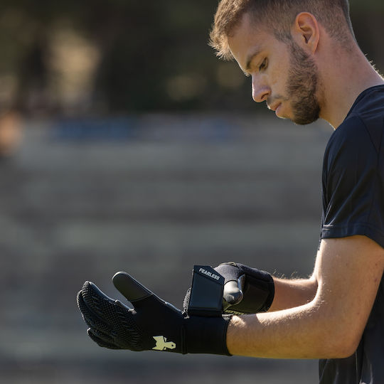 Fearless Goalkeepers Wolf Ironpalm Γάντια Τερματοφύλακα Ενηλίκων & Παιδικά Μαύρα