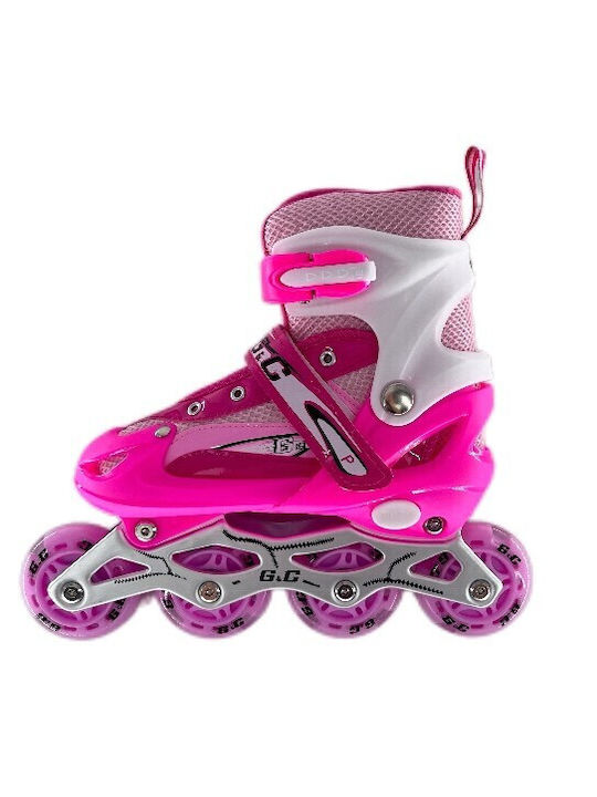 Adjustable Roller Skates Gc Sk2 Set 3 1 Pink Led-large 38-42
