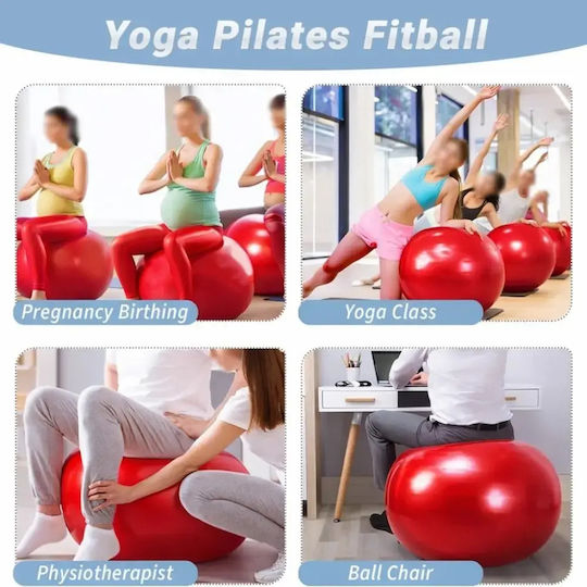 Fitball Minge Pilates în Culoare Roșie