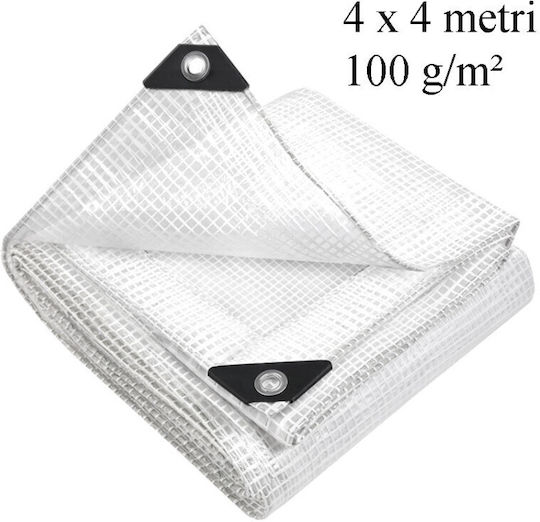 Prelată Transparentă pentru Piscină Supraterană 4x4 M Camuflaj 100 G/m²