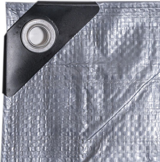 Prelată Reforțată 2x2 M 110 G/m² Impermeabilă Rezistentă la UV și Îngheț Inele Metalice