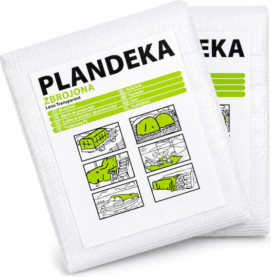Prelată Transparentă pentru Piscină Supraterană 4x4 M Camuflaj 100 G/m²