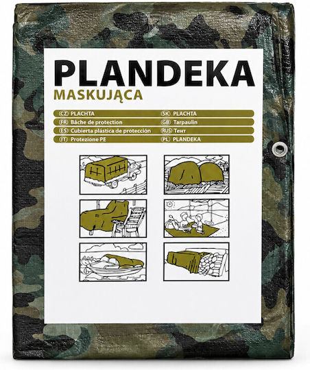 Pe Waterproof Tarp Army 3x4 M Protection Against Wind Rain Sun