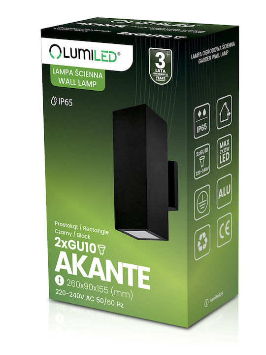 Lumiled Außenwandleuchte für Garten Gu10 LED Ip65