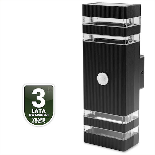 Iluminat Exterior Montat Pe Perete Gradina Aplica Față Sus Jos 2xGU10 Negru Senzor De Mișcare Crepuscular IP54 Protea Lumiled Iluminat Exterior Montat Pe Perete Gradina Aplica Față Sus Jos 2xGU10 Negru Senzor De Mișcare Crepuscular IP54 Protea Lumiled