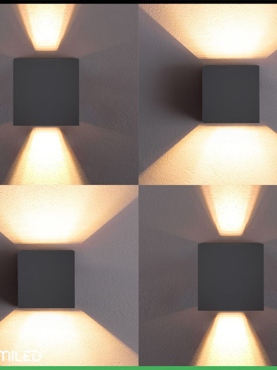 Garden Wall Lamp Led G9 Adjustable Up Down Graphite Pyxis Lumiled