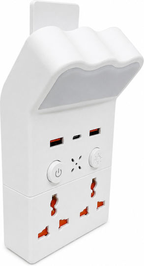 Двоен електрически контакт с 2 USB порта