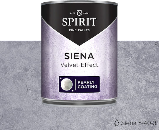 Декоративна мазилка Spirit Siena Pearl Shimmer Cloud Tool 1 л сиво-синя