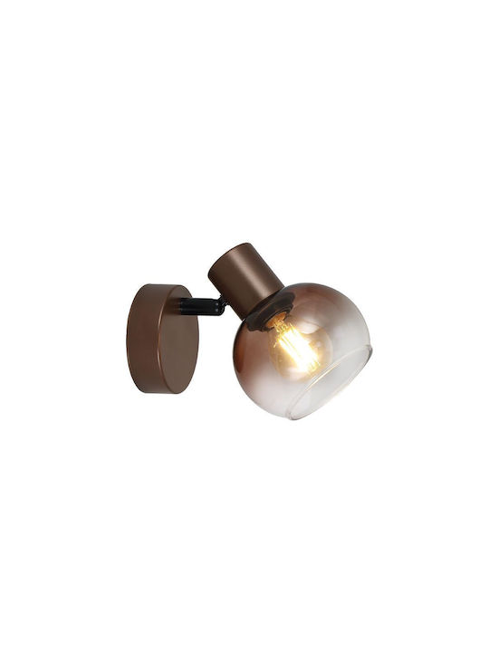 Vivalux Modern Wall Lamp with E14 Bulb Base Brown