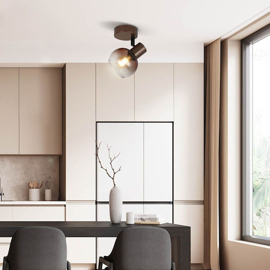 Vivalux Modern Wall Lamp with E14 Bulb Base Brown