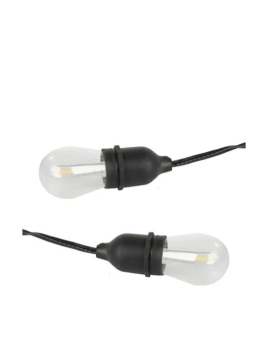 Verk Group Expandable Waterproof LED Garland Lights IP44 15m with 15 Bulbs Warm White