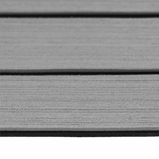 vidaXL Boat Mat Striped Soft Grey Black 240 x 60 cm EVA