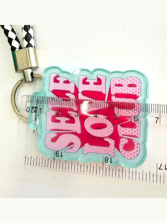 Schlüsselanhänger Self Love Club Blau Pastell Plexiglas Unisex