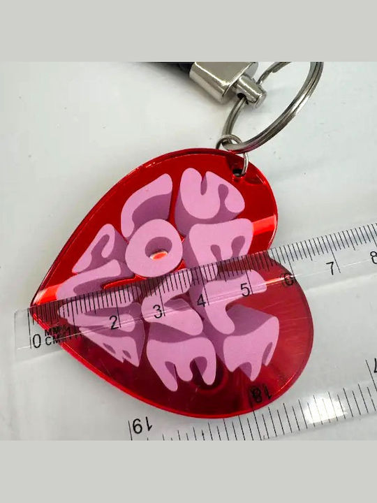 Μπρελόκ Καρδιά "self Love Club" Κόκκινο Plexiglass Unisex