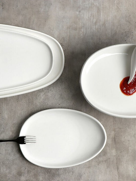 Espiel Siders Serving Platter Porcelain White 31.8x20.5cm