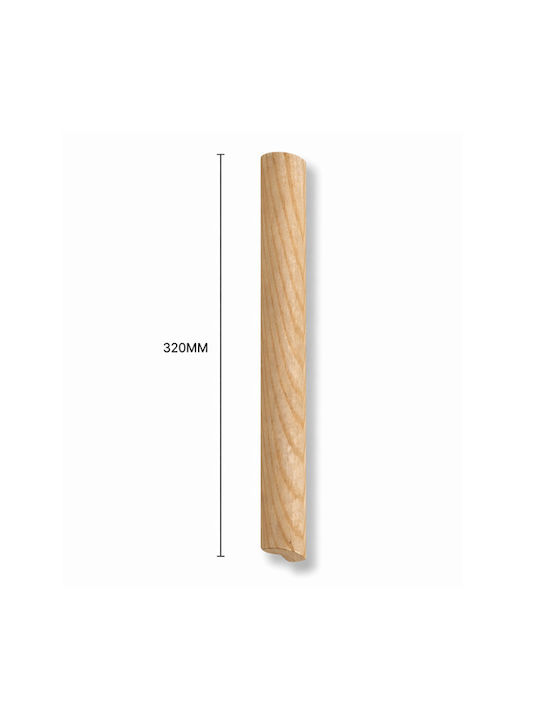 Finetto Möbelgriff aus Massiv Eichenholz mit Lochabständen 960mm 273-UPR0311960