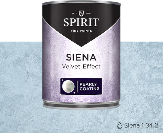 Декоративна Мазилка Spirit Siena Velvet Мътен Ефект Перлен Блясък 2.5л Светлосин