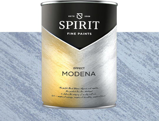 Декоративна Боя Spirit Modena Pearl Пигменти Ефект Четка 1л Тъмносиня