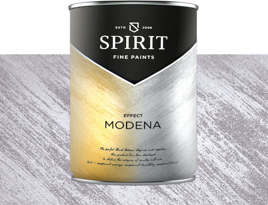Декоративна Боя Spirit Modena Pearl Пигменти Ефект Четка 1л Сив