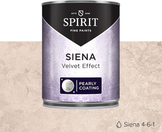 Декоративна Мазилка Spirit Siena Velvet Облачен Ефект Перлен Блясък 1л Пясъчно Бежов